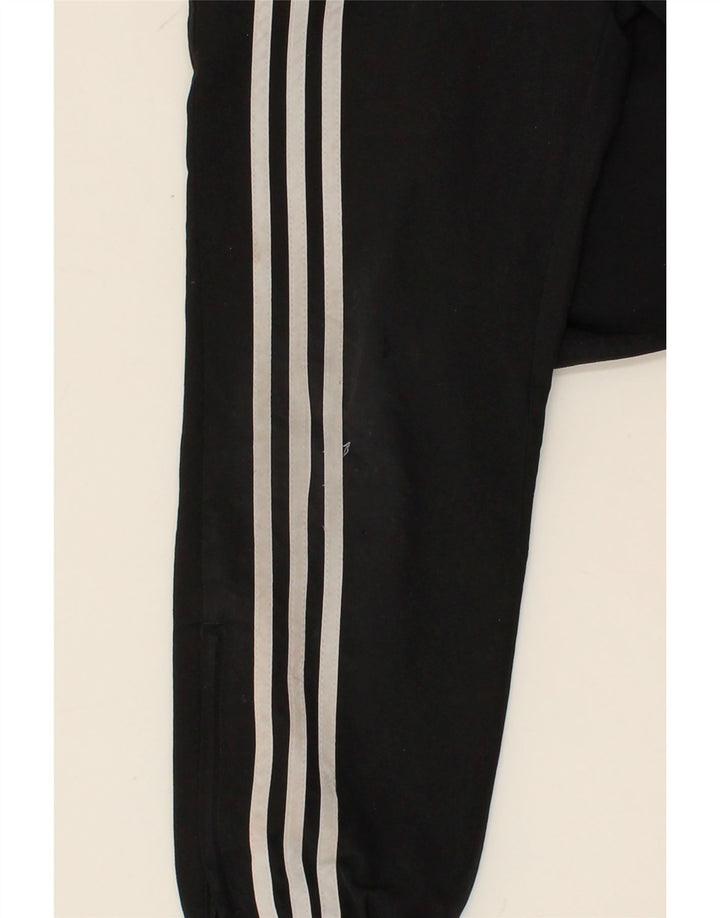 ADIDAS Boys Tracksuit Top Jacket 7-8 Years Small Black Polyester Vintage Adidas and Second-Hand Adidas from Messina Hembry 