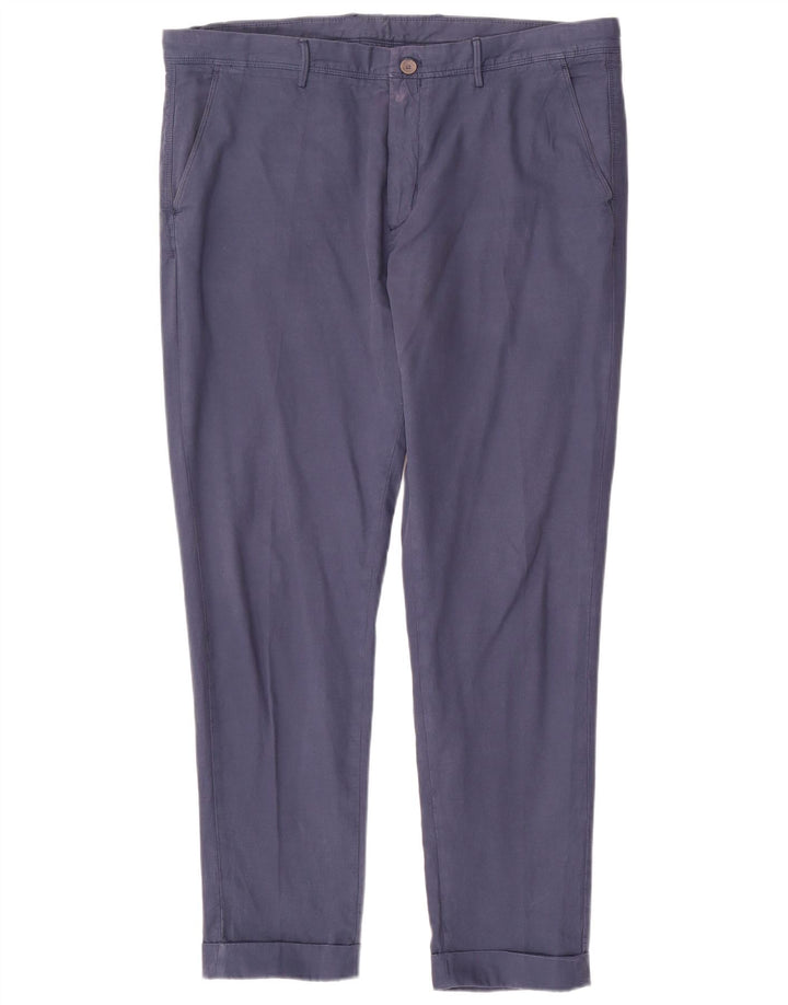 MASSIMO DUTTI Pantalon Chino Fuselé Homme EU 48 XL W38 L30 Bleu Marine