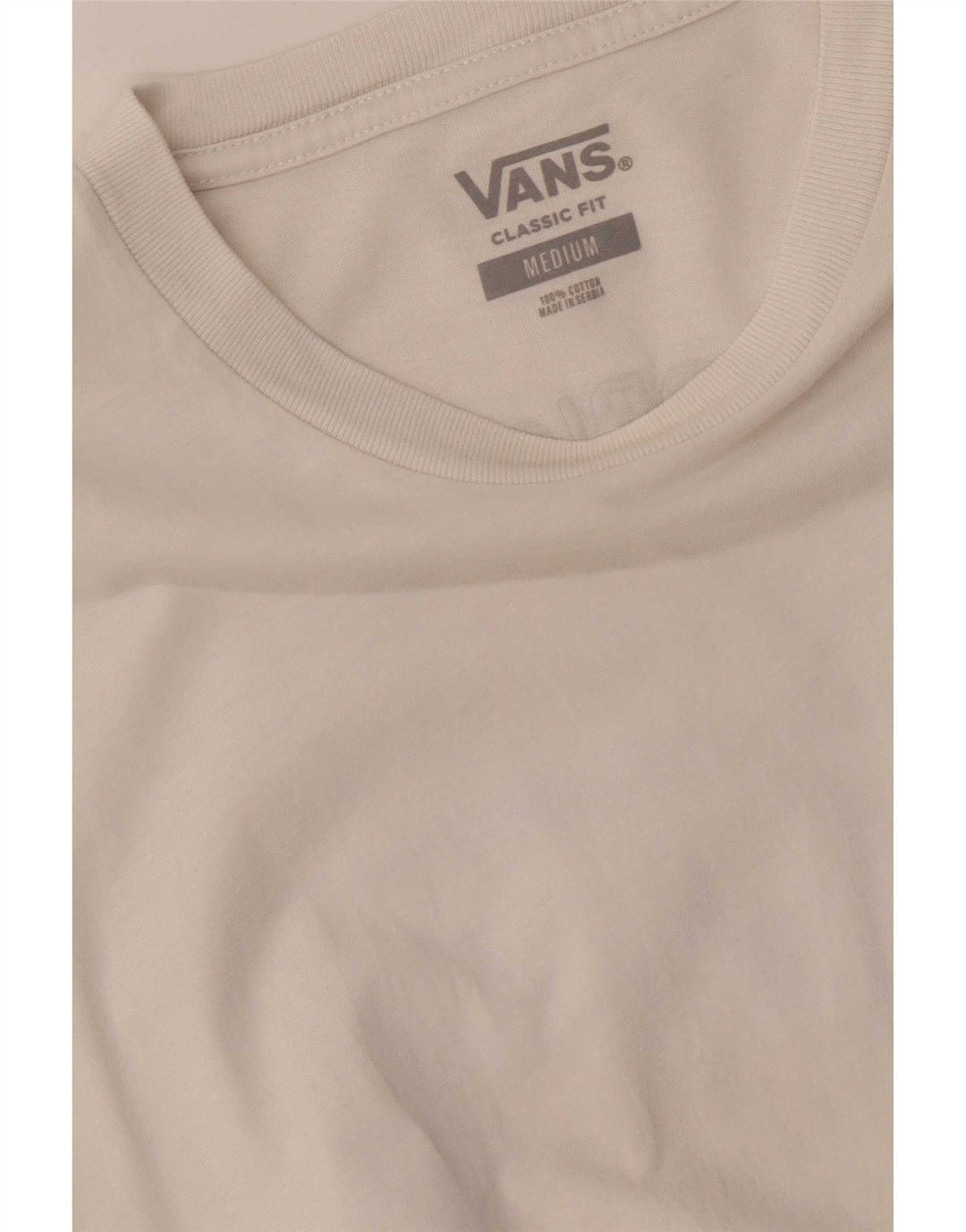 Vans Homme Coupe Classique T-Shirt Graphique Haut Blanc Moyen Coton