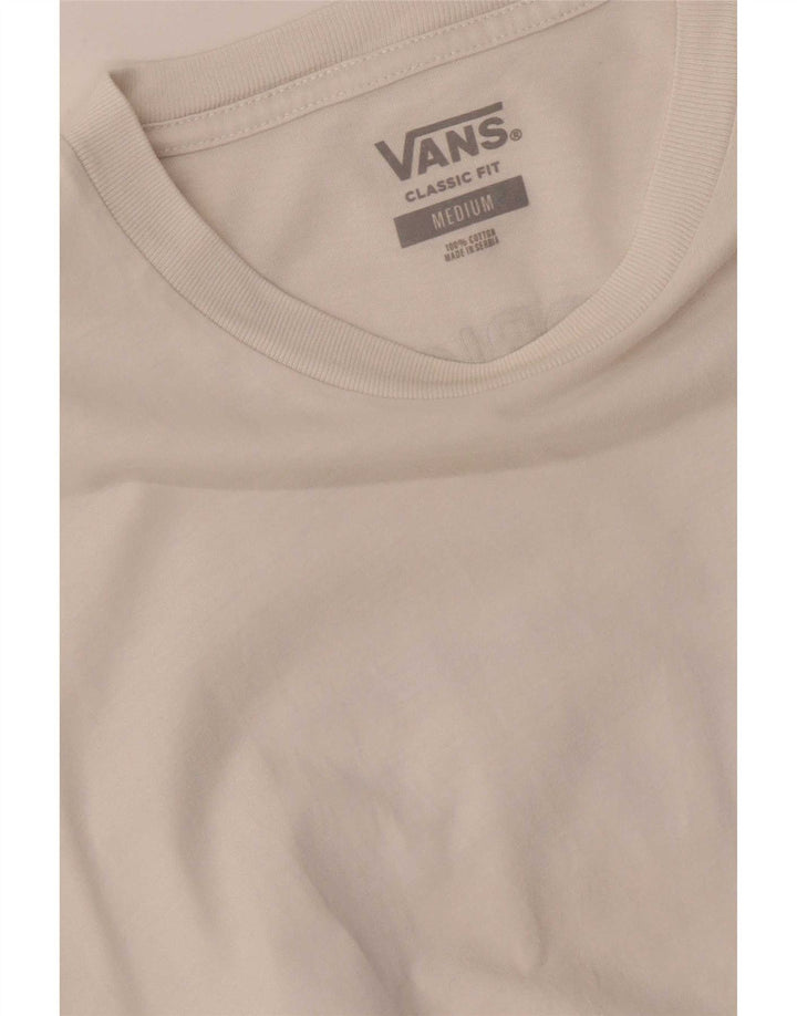 Vans Homme Coupe Classique T-Shirt Graphique Haut Blanc Moyen Coton
