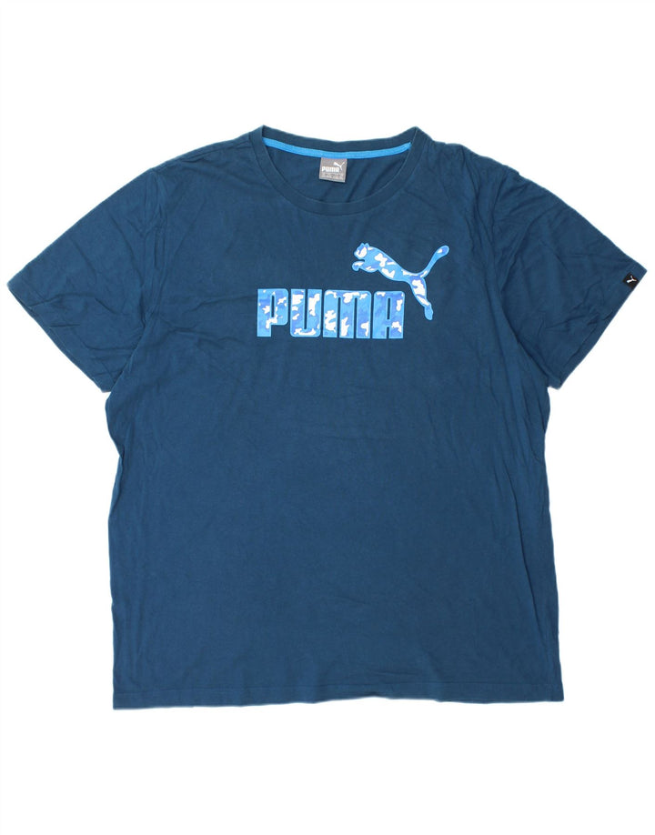 PUMA T-Shirt Graphique Homme 2XL Bleu Marine