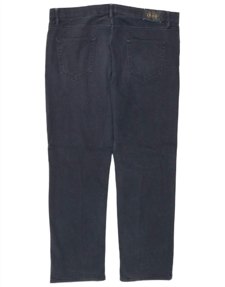 Izod Pantalon décontracté coupe classique pour homme W38 L29 Bleu marine