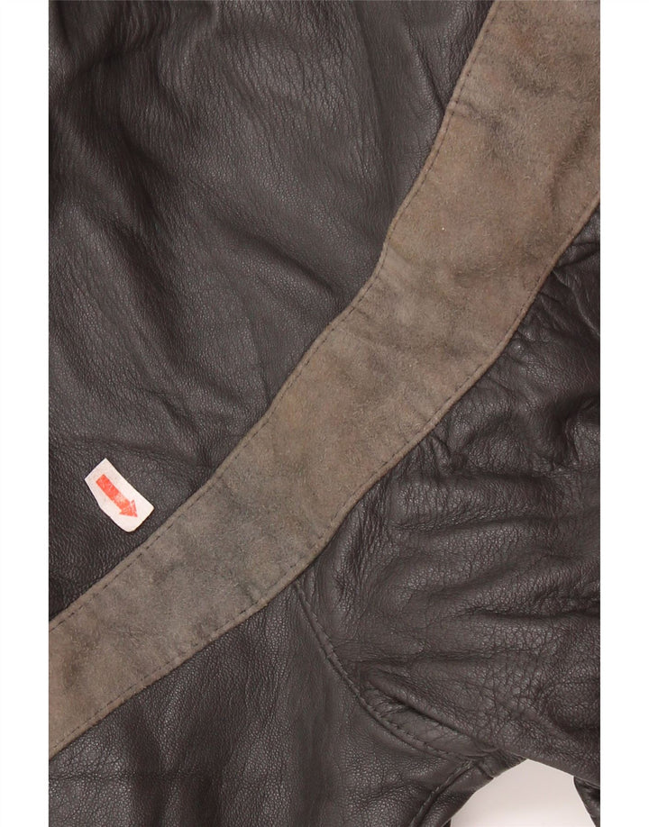 Lavorazione Artigiana Veste Femme IT 44 Cuir Colorblock Gris Moyen