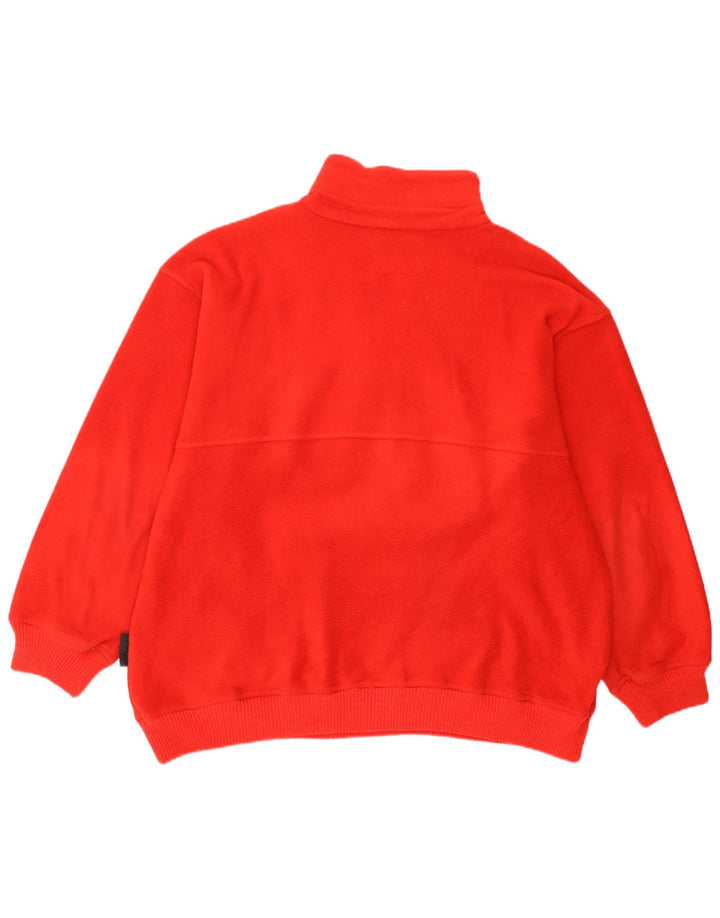 Silvy Pull polaire à col zippé pour homme Grand rouge Fair Isle Polyester