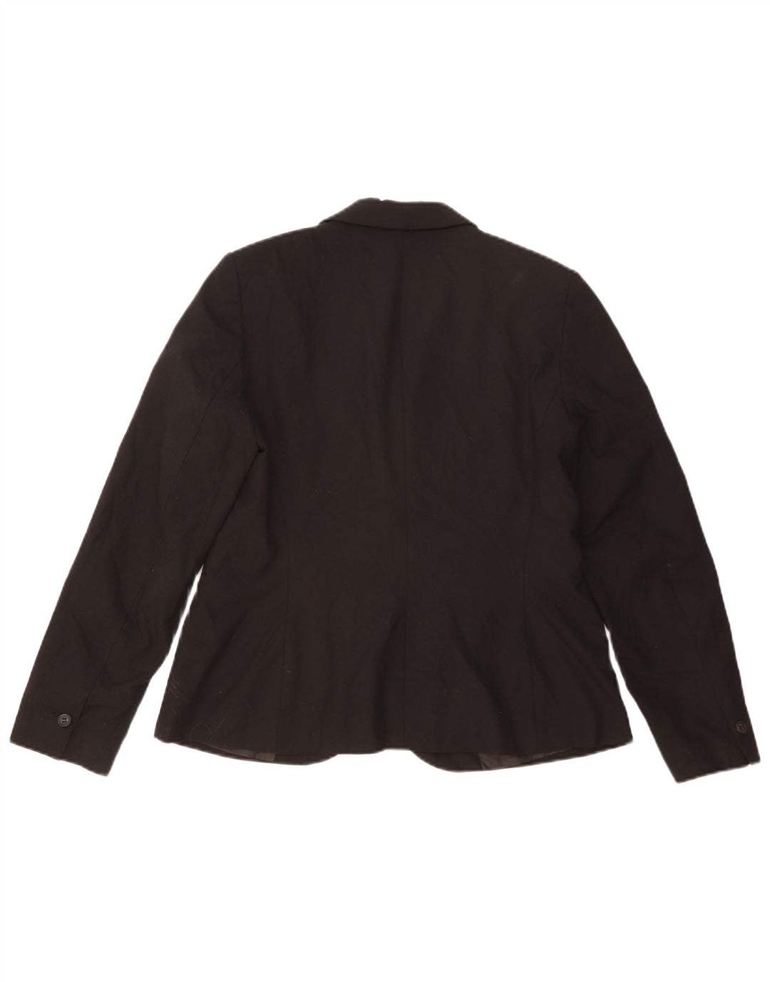 ZARA Femme 1 Bouton Blazer Veste EU 42 Grand Noir Polyester