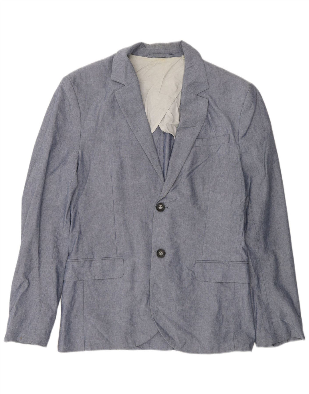 Jack Wills Veste blazer à 2 boutons pour homme UK 38 Bleu moyen Coton