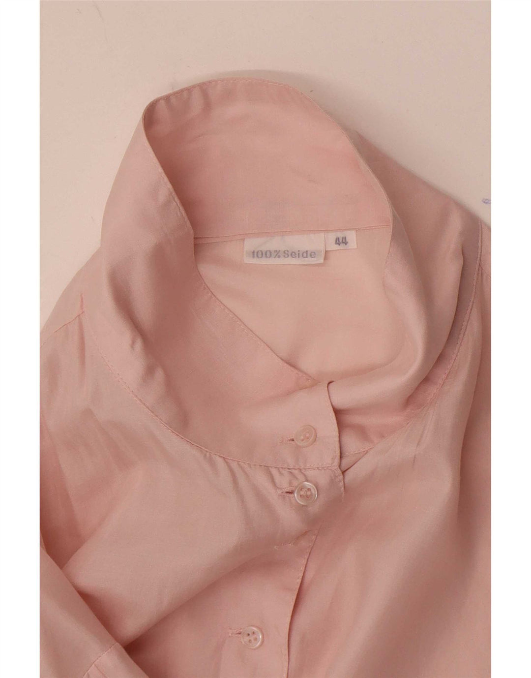 vintage Femme Chemise Oversize Blouse IT 44 Soie Rose Moyenne
