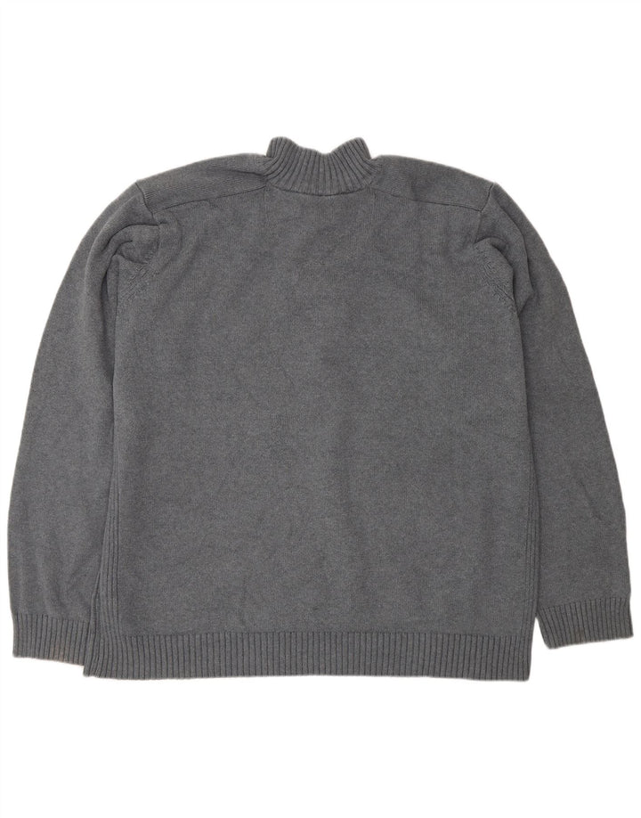 Marks & Spencer Pull bleu Harbour à col boutonné pour homme 2XL Gris