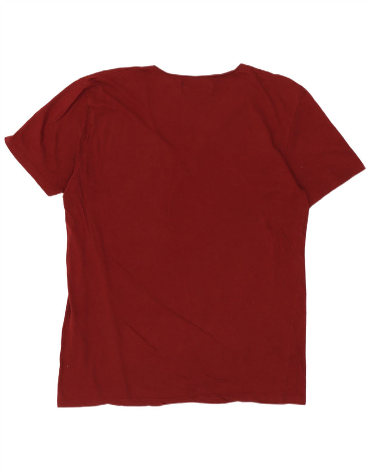 ZARA Homme T-Shirt Top XL Bordeaux Coton
