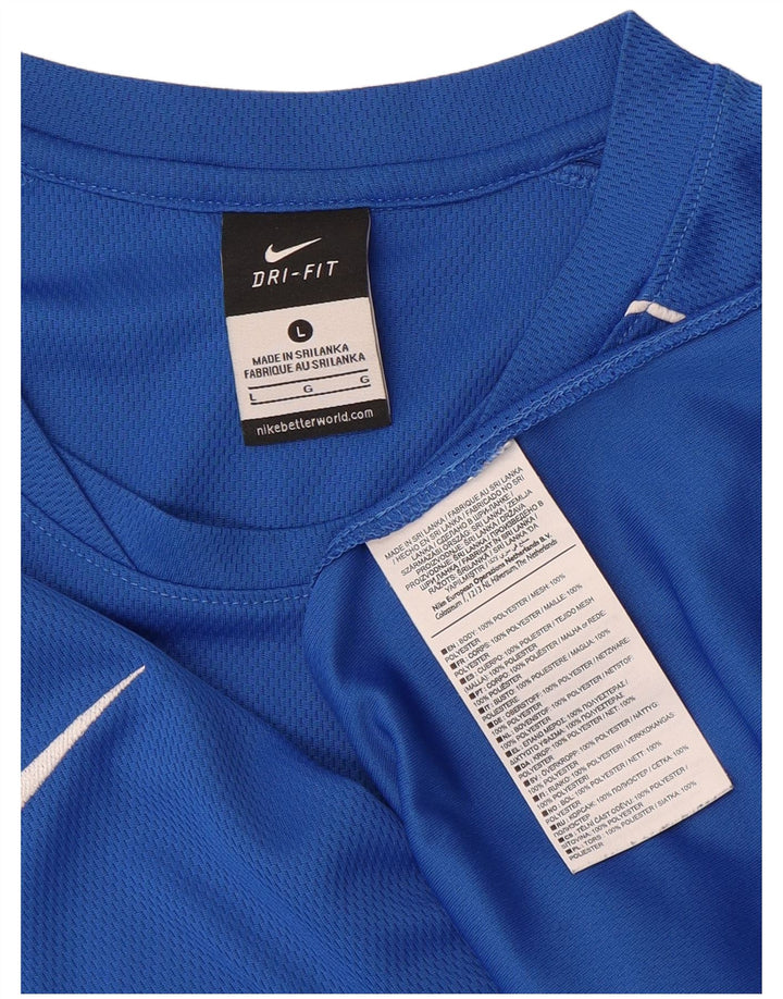 Nike Hommes Dri Fit T-Shirt Haut Grand Bleu Polyester