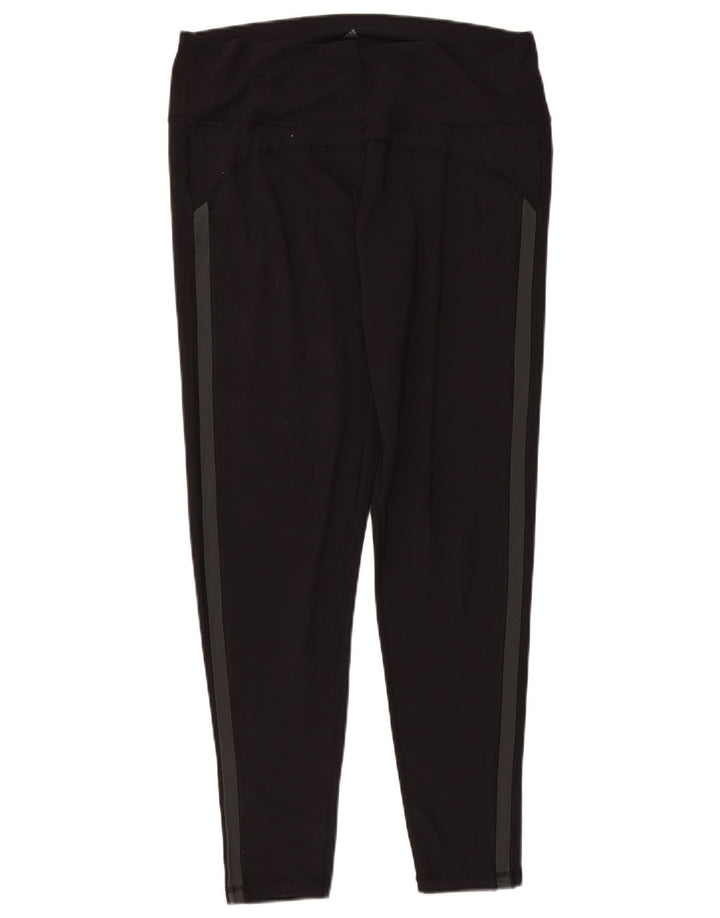 ADIDAS Womens Leggings UK 20/22 XL  Black Polyester