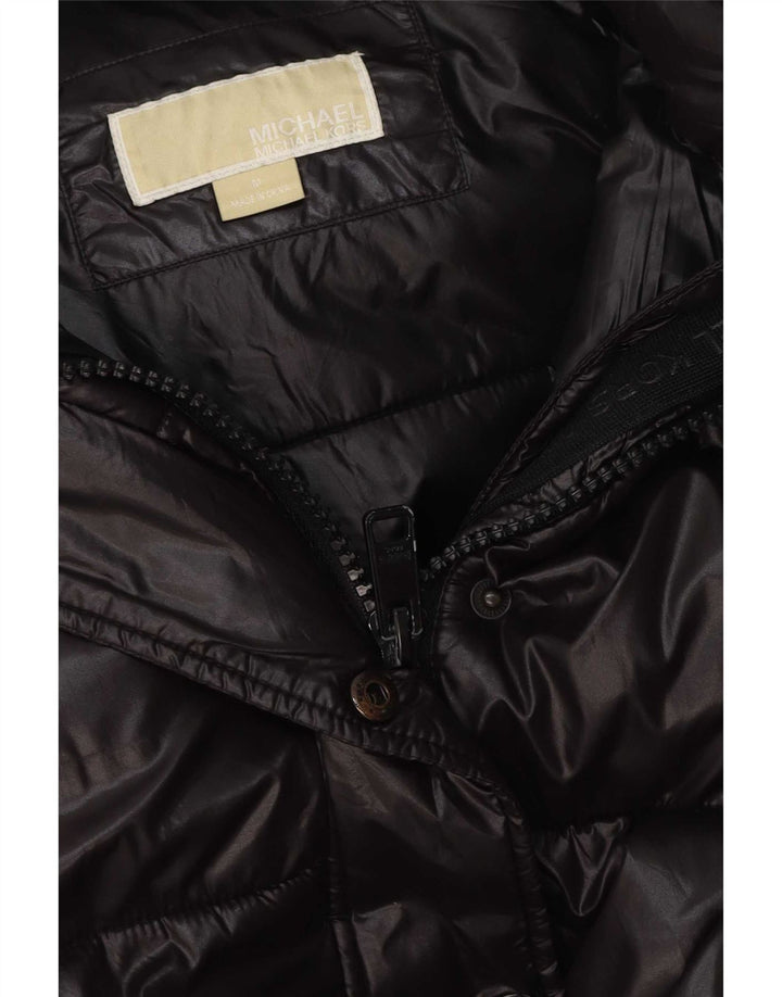 Michael Kors Veste matelassée à capuche pour homme UK 38 Medium Noir Polyester