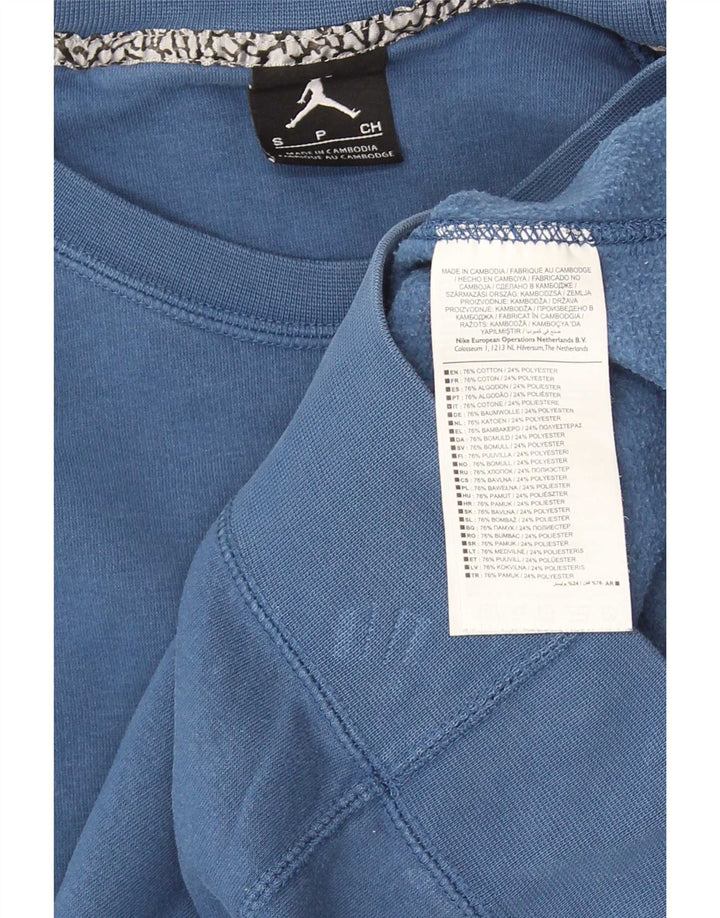 Nike Sweat-shirt graphique pour homme en coton bleu Taille S