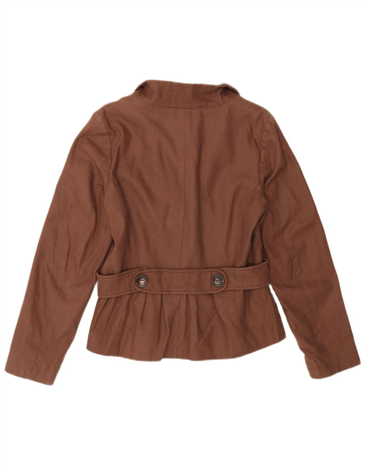 Mathew Williamson Veste Blazer Femme UK 12 Coton Marron Moyen