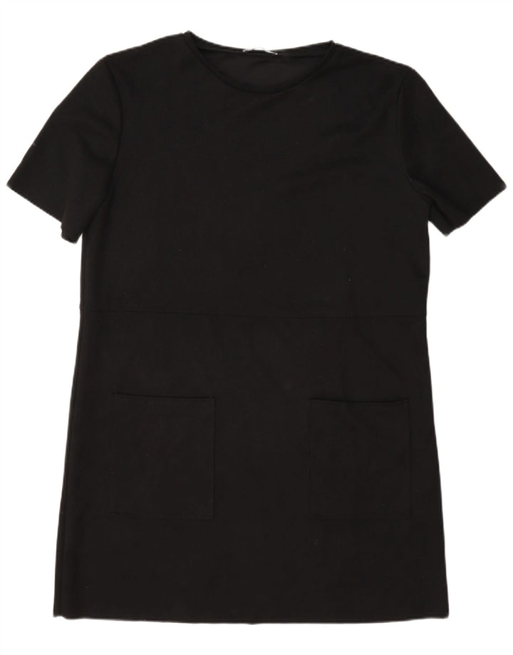 Zara Robe T-Shirt Femme UK 16 Large Noir Polyester