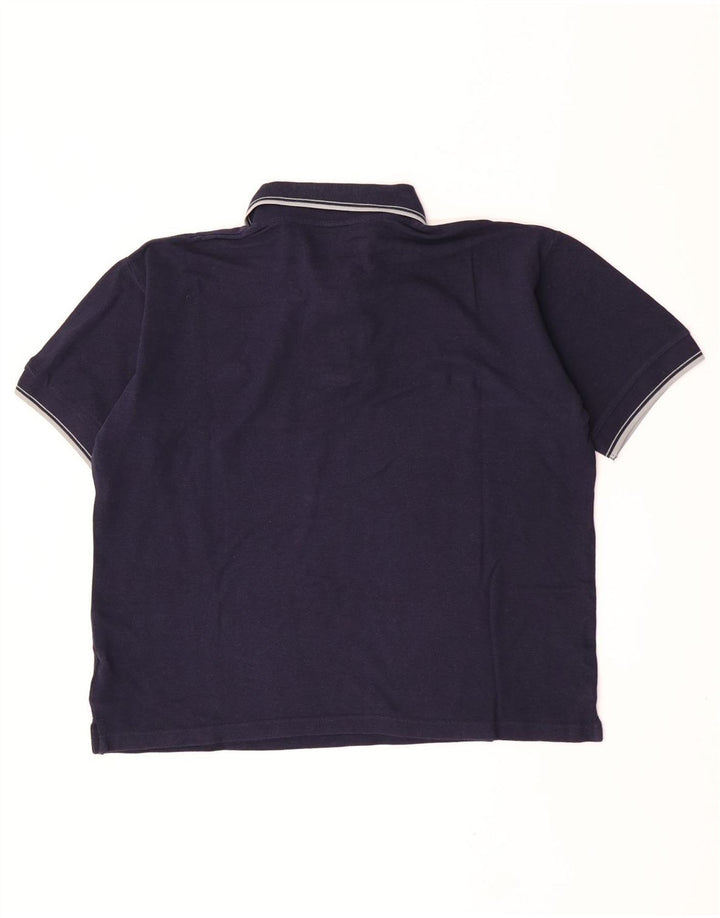 Kappa Polo Homme Large Bleu Marine Coton