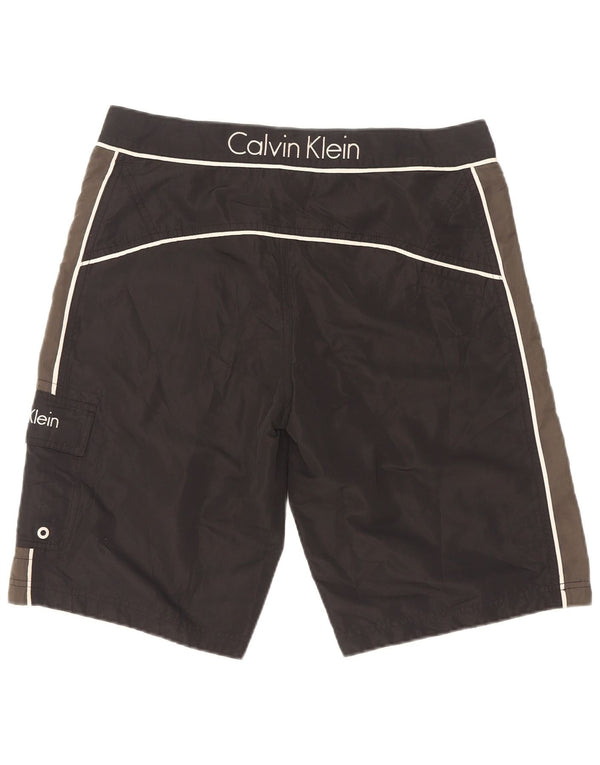 Calvin Klein Short de bain graphique pour homme Small Noir Colourblock