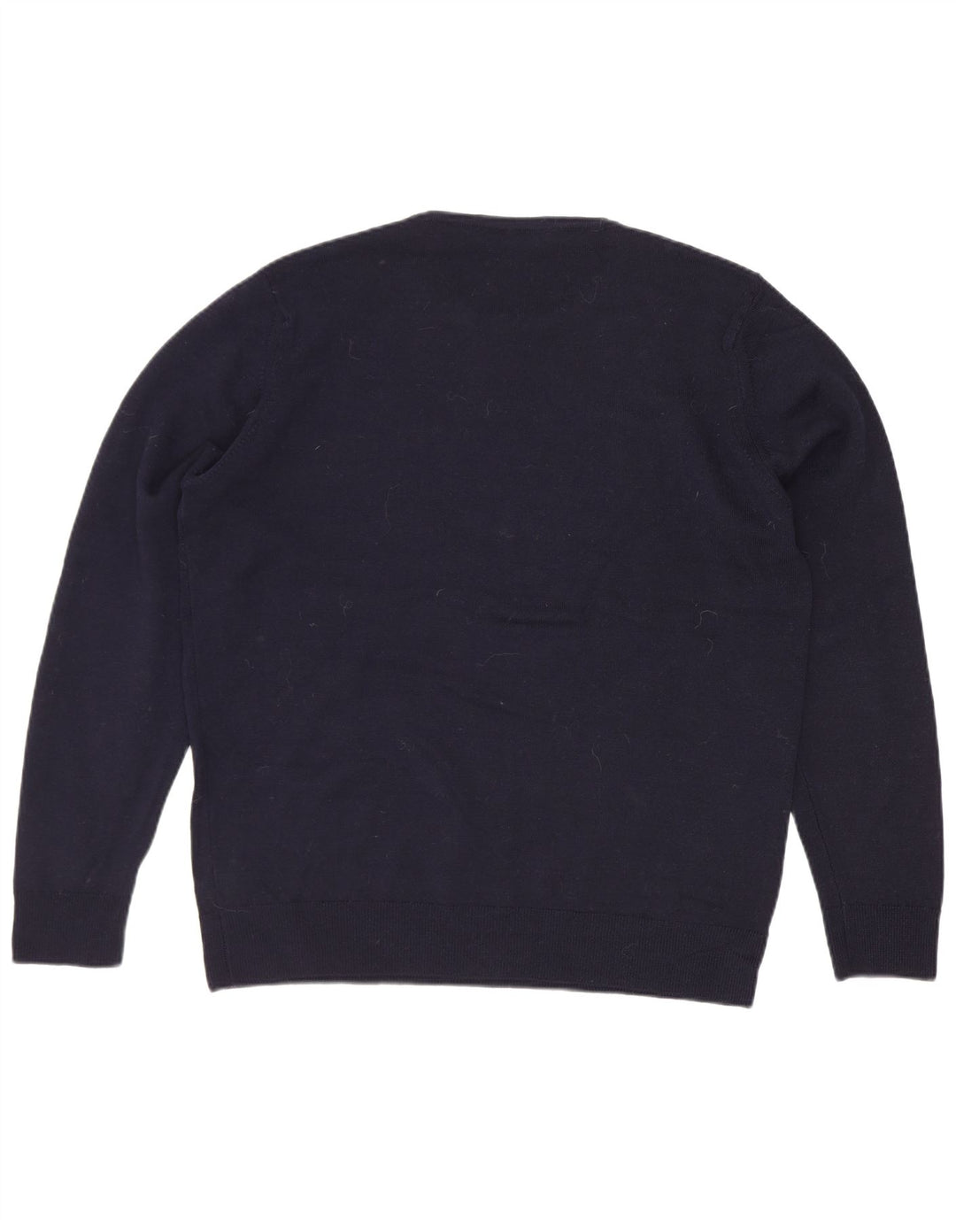 Marks & Spencer Pull à col rond pour femme UK 12 Laine bleu marine moyen