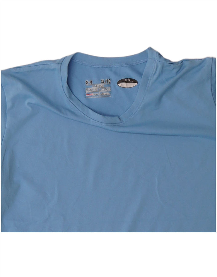 UNDER ARMOUR T-shirt Heat Gear pour femme UK 18 XL Bleu Polyester