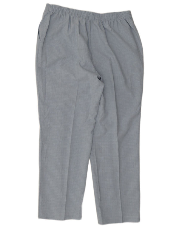 Marks & Spencer Pantalon Chino Femme UK 16 Large W32 L26 Bleu à Carreaux