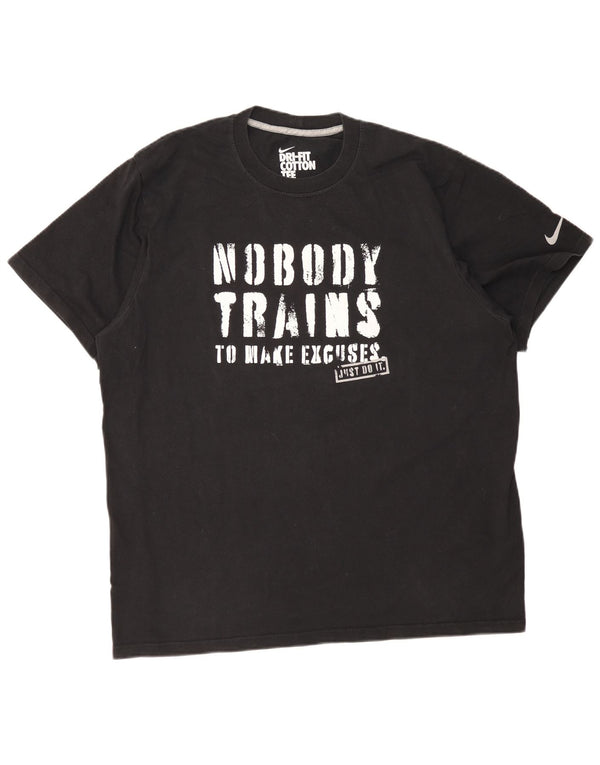 Nike T-shirt graphique pour homme XL en coton noir