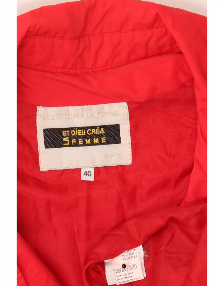 Et Dieu Crea La Femme Manteau Femme EU 40 Medium Rouge Polyester