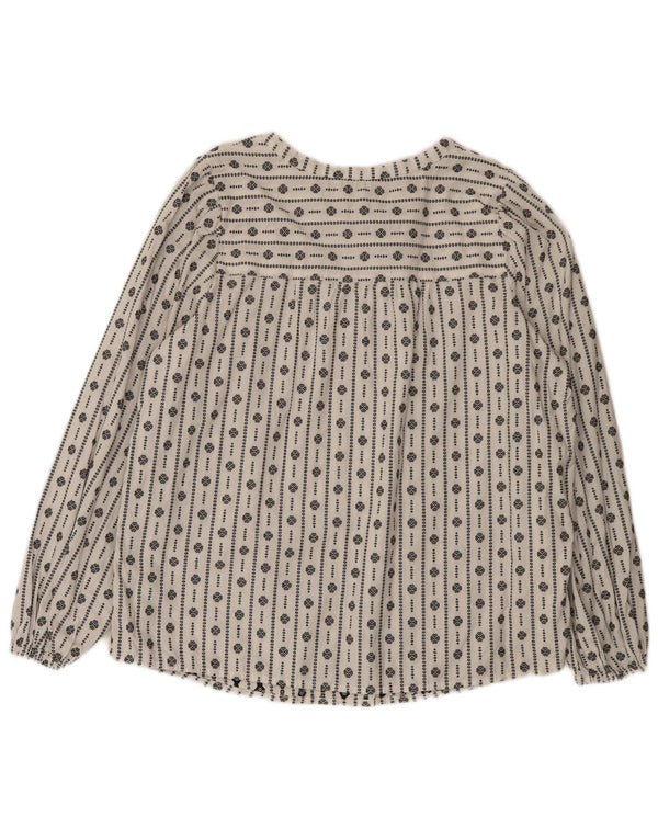 Marks & Spencer Chemisier pour femme UK 16 Grand coton géométrique blanc