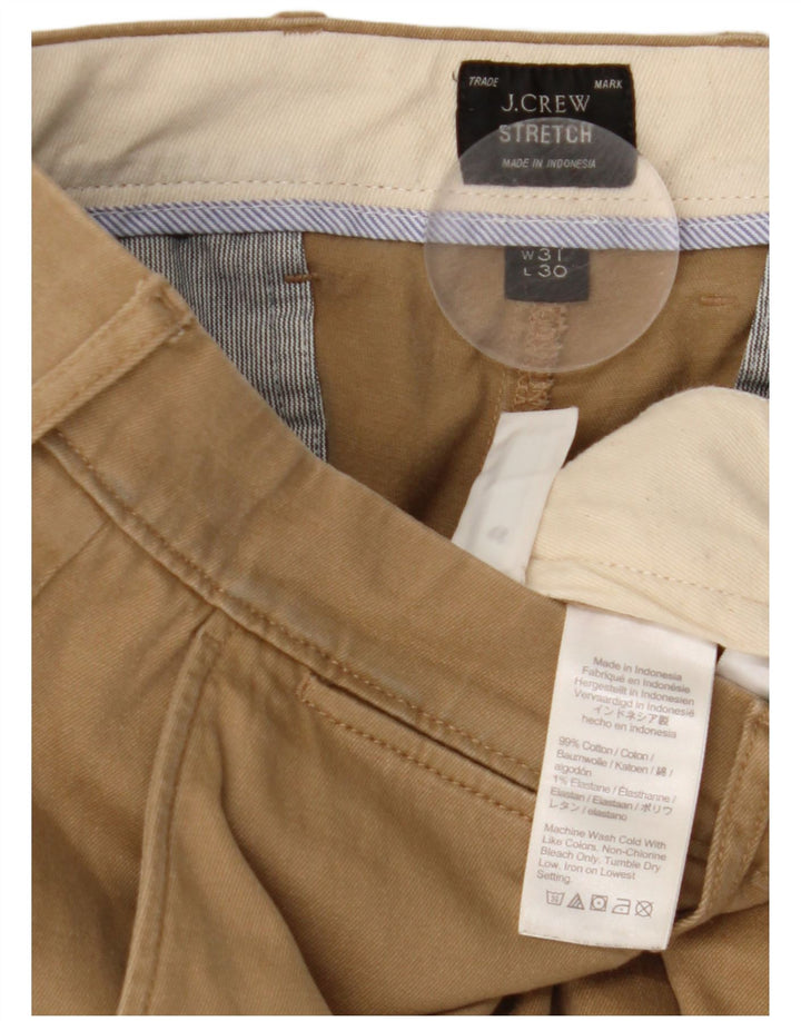 J. CREW Pantalon Chino Droit Homme W31 L30 Coton Beige