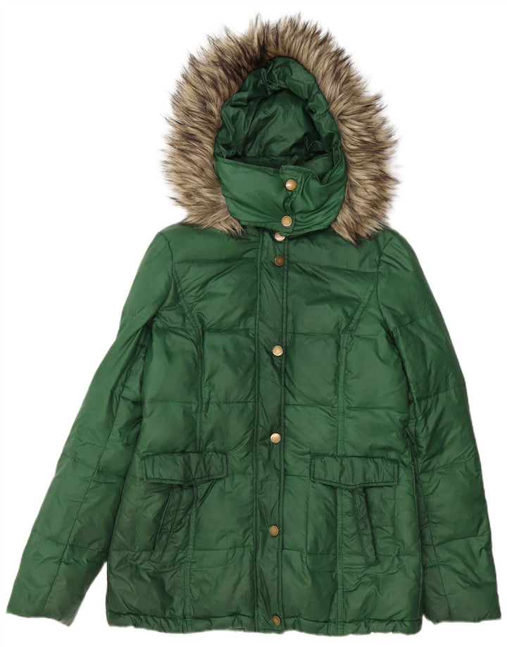 Esprit Veste rembourrée à capuche pour femme UK 12 Vert moyen