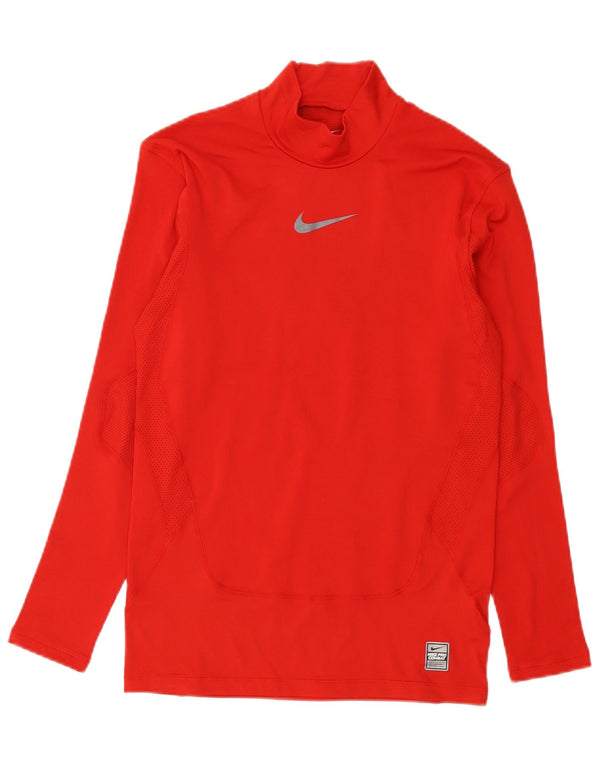 Nike Haut Dri Fit à manches longues pour homme en polyester rouge Taille L
