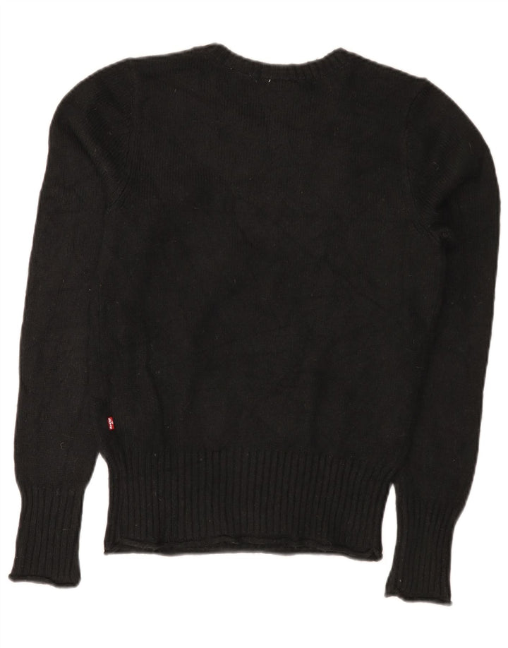 Levi's Pull Col Bateau Femme UK 10 Petit Noir Polyamide