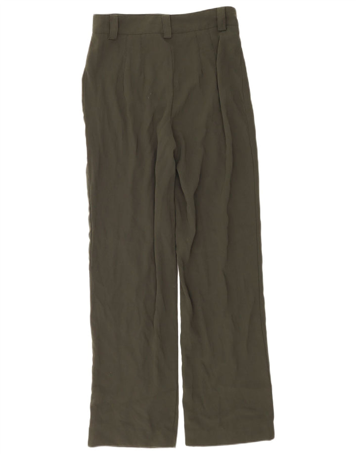 Zara Pantalon décontracté pour femme Taille M W28 L32 Kaki Polyester