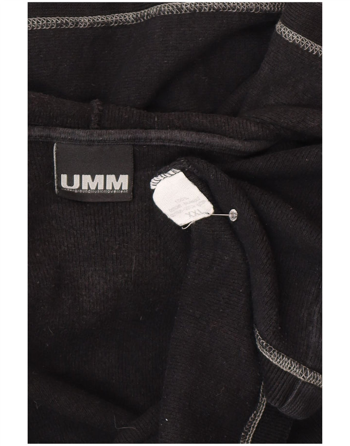 UMM Cardigan à capuche pour homme 2XL en coton noir