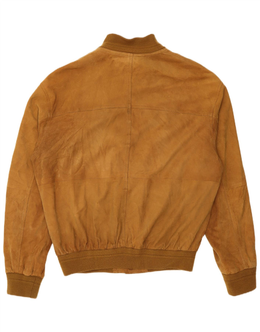Veste Bomber En Daim Vintage Homme IT 54 2XL Cuir Beige
