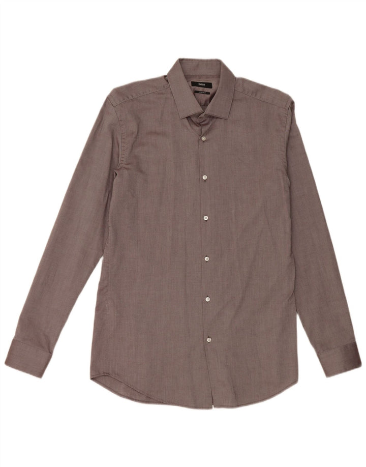 Hugo Boss Chemise extra slim fit taille 40 15 1/2 coton gris moyen