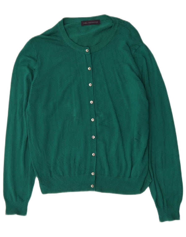 Marks & Spencer Pull Cardigan Femme UK 16 Large Vert Viscose