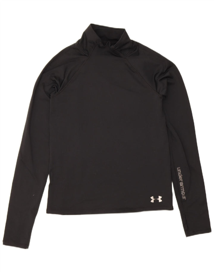 Under Armour Haut Graphique Femme Manches Longues UK 4 XS Noir Polyester