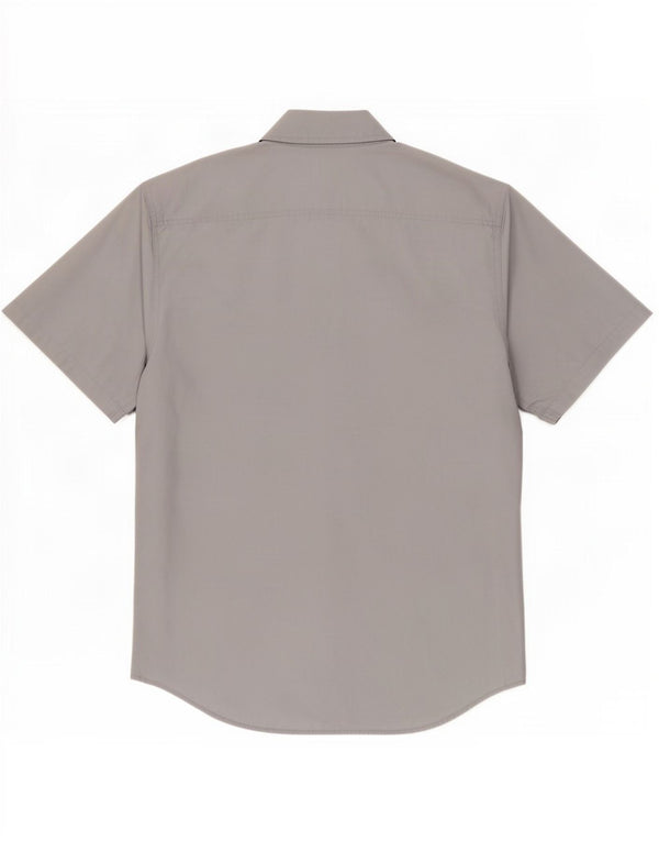 Calvin Klein Jeans Chemise à manches courtes pour homme Large Gris Coton