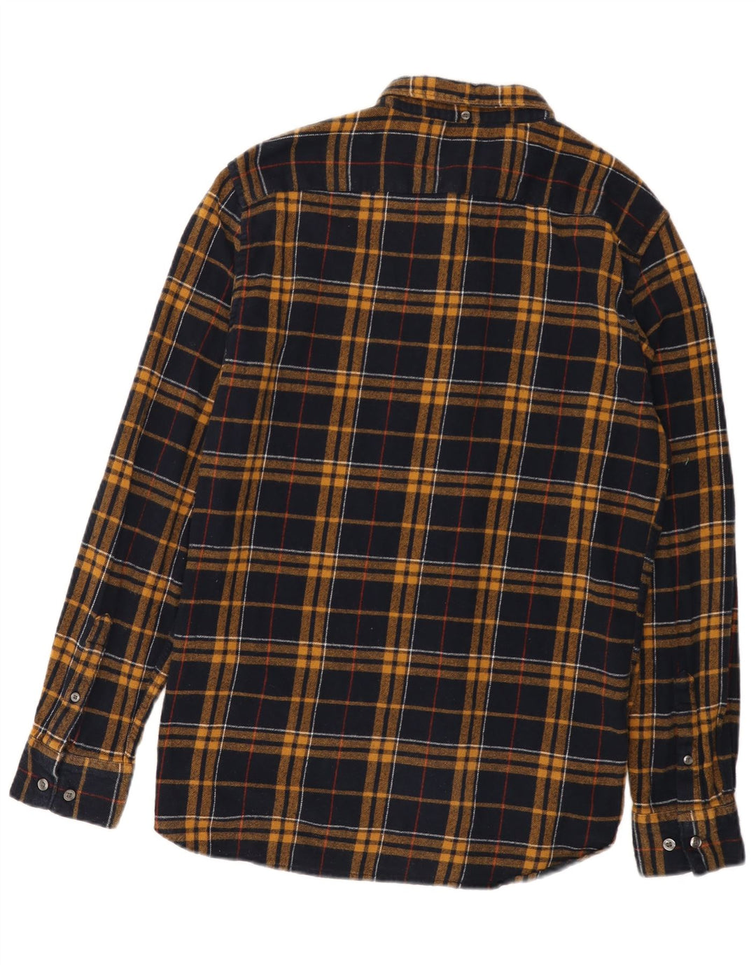 French Connection Chemise Flanelle Homme Grand Carreaux Bleu Marine Coton