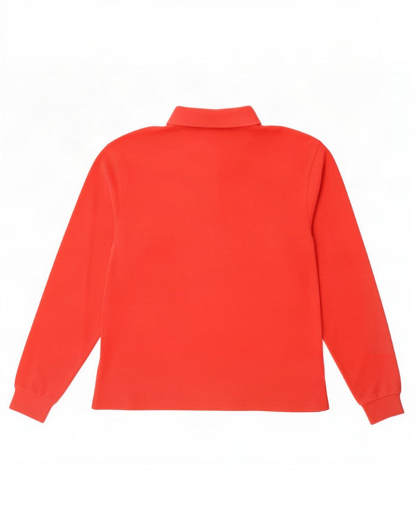 Polo Lacoste Garçon Manche Longue 15-16 ans Rouge Coton