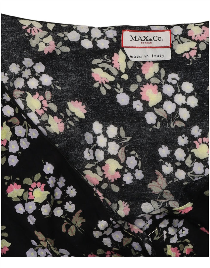 Max & Co. Chemisier pour femme UK 10 Petit Noir Floral