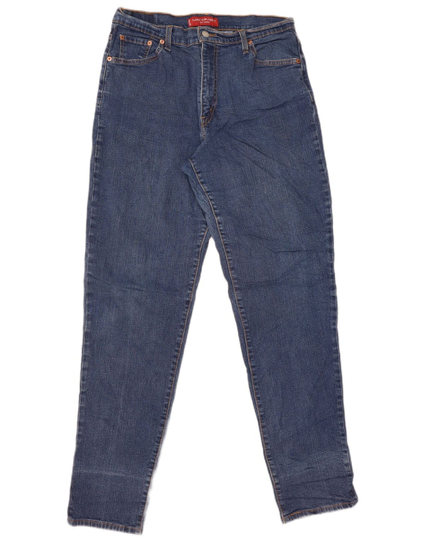 Levi's Womens 512 Taille haute Slim Tapered Jeans Taille 14 Large W32 L33 Bleu