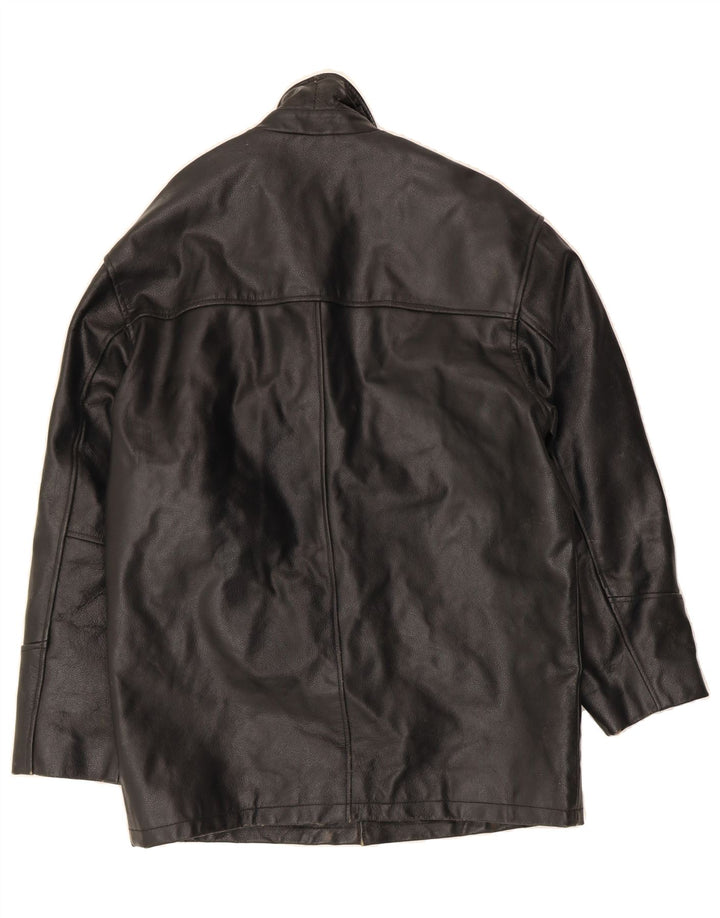 MATINEE Mens Leather Jacket UK 40 Large Black Leather Vintage Matinee and Second-Hand Matinee from Messina Hembry 