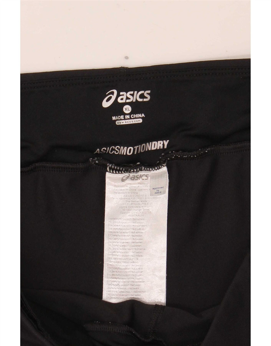 Asics Capri Leggings Femme UK 18 XL Noir Polyester