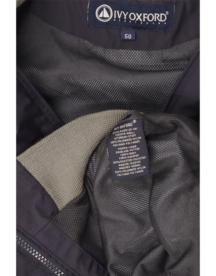 Ivy Oxford Veste Bomber Homme IT 50 Large Bleu Marine Colourblock Polyamide