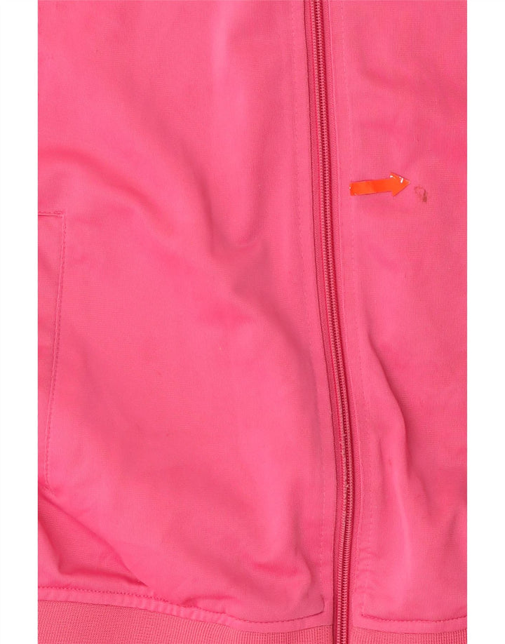 ASICS Womens Graphic Tracksuit Top Jacket UK 14 Medium Pink Colourblock Vintage Asics and Second-Hand Asics from Messina Hembry 