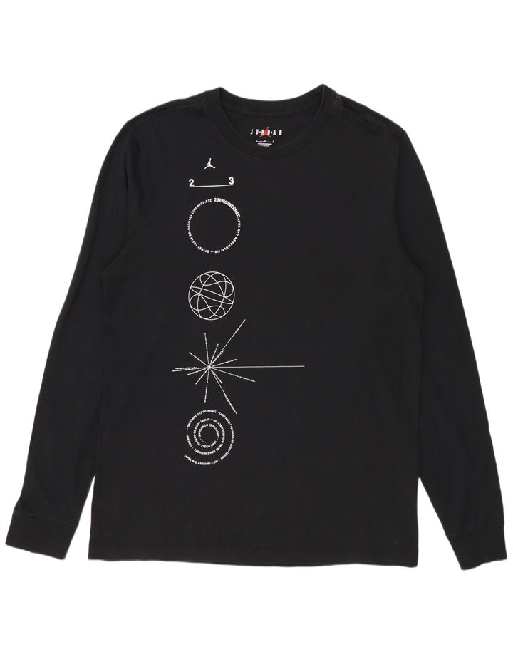 Jordan Haut graphique à manches longues pour hommes Grand coton noir
