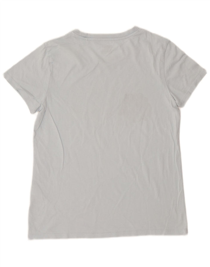 Levi's T-Shirt Graphique Femme UK 12 Bleu Moyen Coton