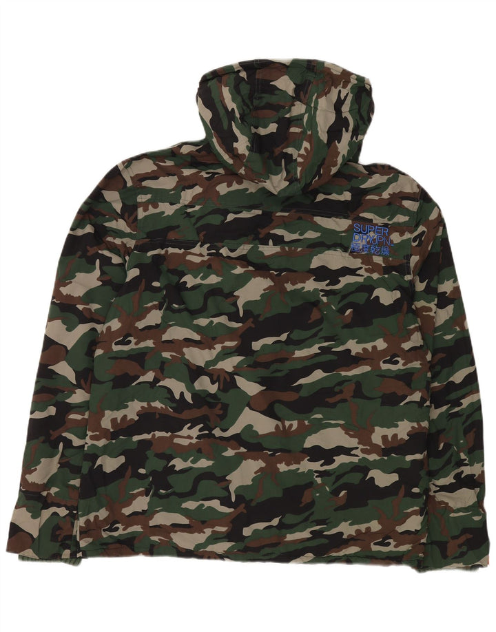 SUPERDRY Veste coupe-vent Windcheater pour homme UK 44 2XL Kaki Camouflage