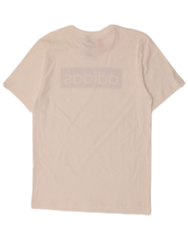 Adidas T-Shirt Graphique Garçon 13-14 ans Blanc Coton